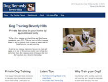 Tablet Screenshot of dogtrainingbeverlyhills.com